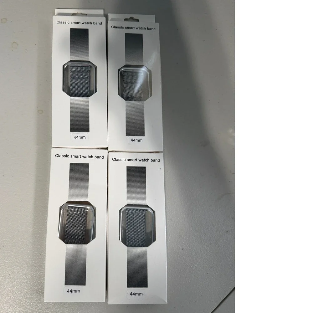 4 Pack Silver Milanese Loop Smart‎ Watch Band 44mm Mesh Strap 1111